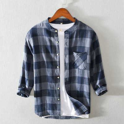 Camisa Cuadros Casual de Manga 3/4 para Hombre - Image 5