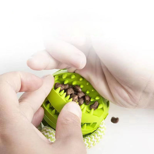 Juguetes Interactivos para Perros Pequeños - Pelotas de Cuerda y Caucho con Dispensador de Premios - Image 5