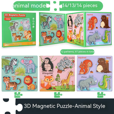 Puzzle Magnético 3D de Libros Plegables Avanzado para Niños - Image 3