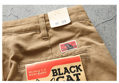 Pantalones Casuales Rectos de Algodón Twill Retro para Hombre - Image 29