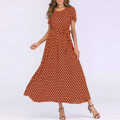 Vestido con Estampado de Lunares y Cintura Elástica - Image 12