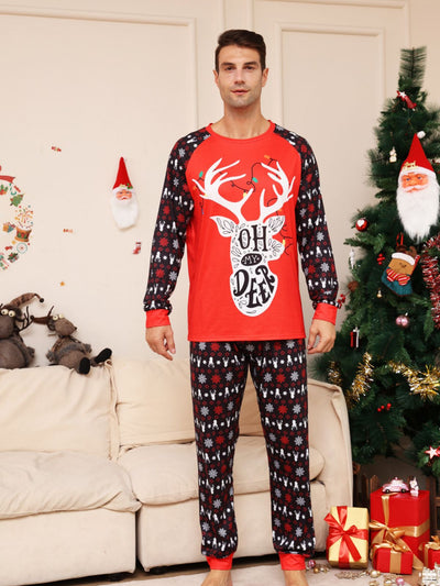 Pijama Navideño Familiar a Juego - Diseño Reno y Copo de Nieve - Image 7