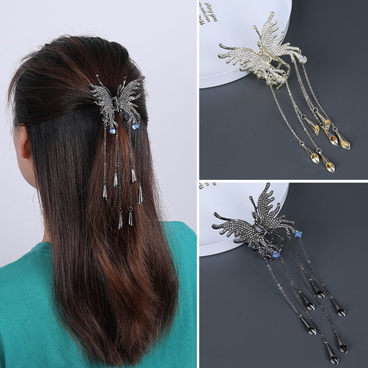 Broche Mariposa Brillantes con Borla y Sonajero de Viento - Image 8