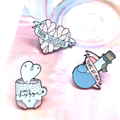 Broche Taza de Amor Estilo Japonés y Coreano