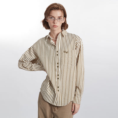 Blusa Rayas Retro Mujer Otoño Invierno Estilo Europeo Americano - Image 4