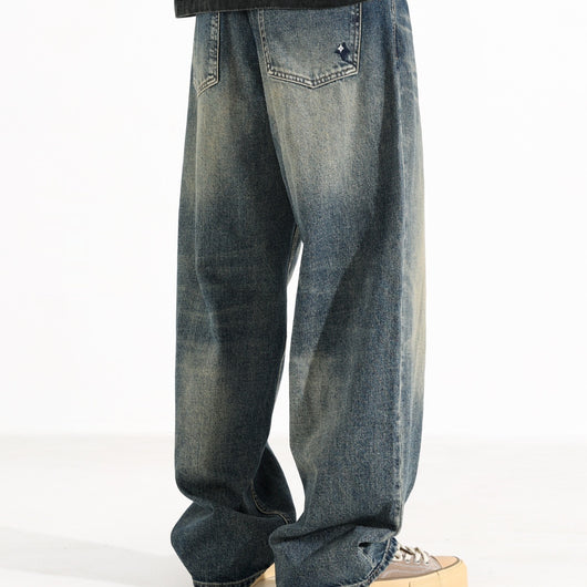 Jeans Anchos Retro Americano de Cintura Suelta para Hombre - Image 6