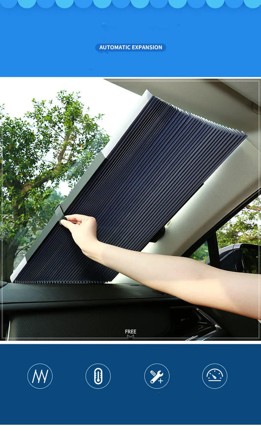 Parasol Automático Telescópico para Parabrisas - Protección Solar Ajustable para Autos - Image 10