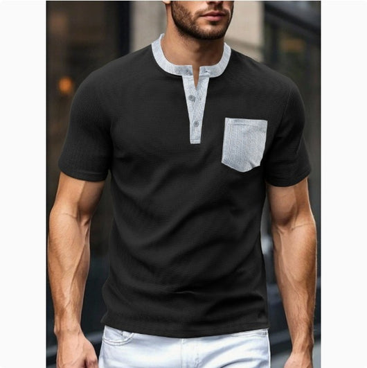 Henley de Punto Waffle Bloques de Color - Poliéster Resistente - Image 11