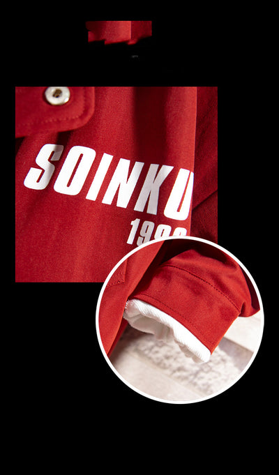 Chaqueta Cortavientos Roja de Largo Medio - Image 8