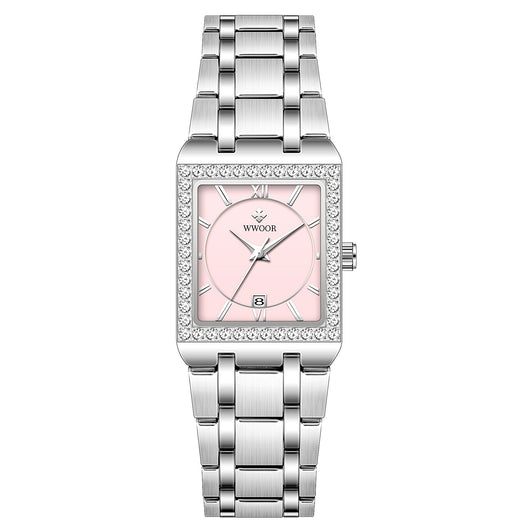 Reloj Mujer Acero Inoxidable Resistente al Agua con Cristal Diamante - Image 4