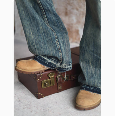 Jeans Rectos Sueltos con Micro Acampanada para Hombre - Image 10