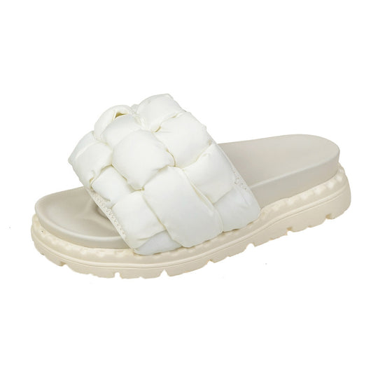 Pantuflas Tejidas de Suela Gruesa para Mujer - Comodidad de Verano - Image 13
