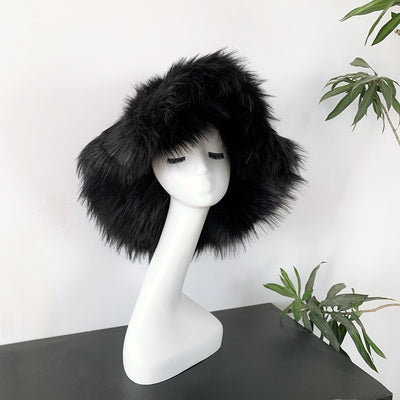 Gorro Punk de Piel de Mapache Grueso - Abrigo Ecológico para Otoño e Invierno - Image 20
