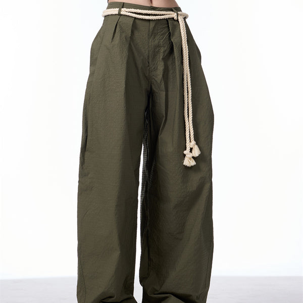 Pantalones Casuales Retro con Diseño Texturizado Machete