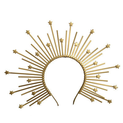 Diadema Gótica con Halo Dorado Exagerado - Image 13