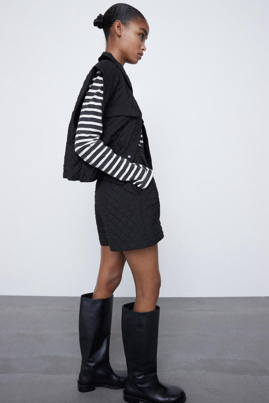 Shorts de Cintura Alta en Algodón Puro - Estilo Casual y Cómodo - Image 8