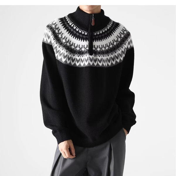 Suéter Retro Estadounidense para Hombre - Otoño e Invierno