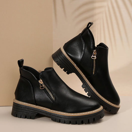 Botas de Tacón Alto Redondo para Otoño e Invierno - Image 6