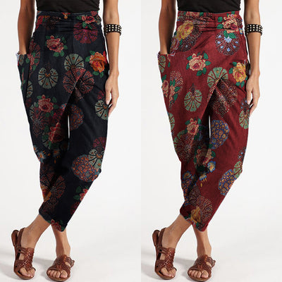 Pantalones Cropped de Algodón y Lino con Corte Irregular - Image 9