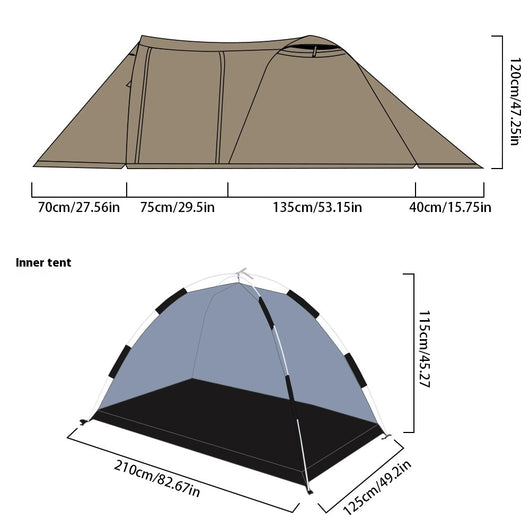Carpa Túnel para Camping con Domo Extensible - Image 5