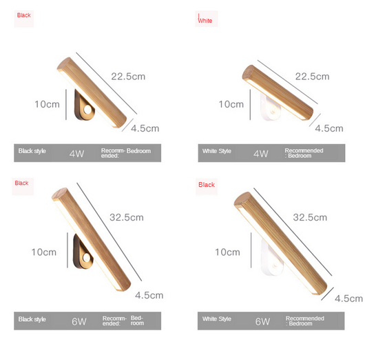 Lámpara de Mesita Nórdica LED Giratoria de Madera Maciza para Dormitorio y Sala de Estar - Image 11