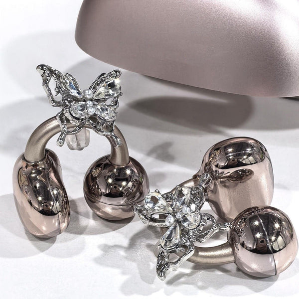Auriculares con Diseño de Moño Brillante y Hebilla Europea - Estilo Especial