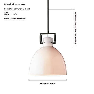 Lámpara Colgante Retro Americana con Vidrio Rayado y Detalles en Cobre - Image 13