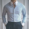 Camisa Casual Masculina Vintage de Manga Longa Listrada