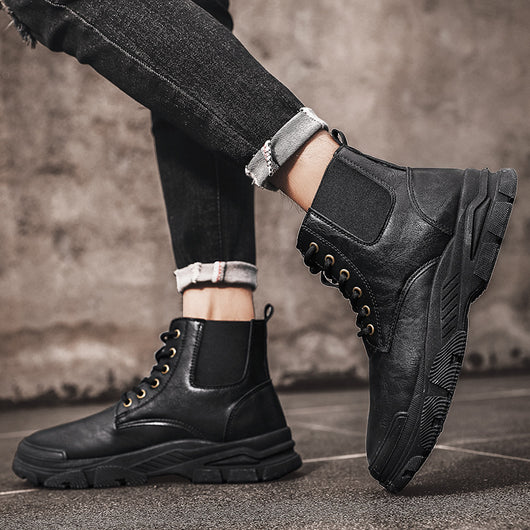 Botas Martin Negras Casual - Zapatos Versátiles para Hombre - Image 12