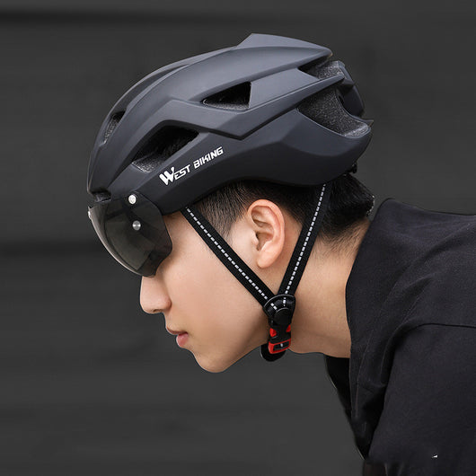 Casco de Ciclismo con Gafas Integradas para Montaña y Ruta