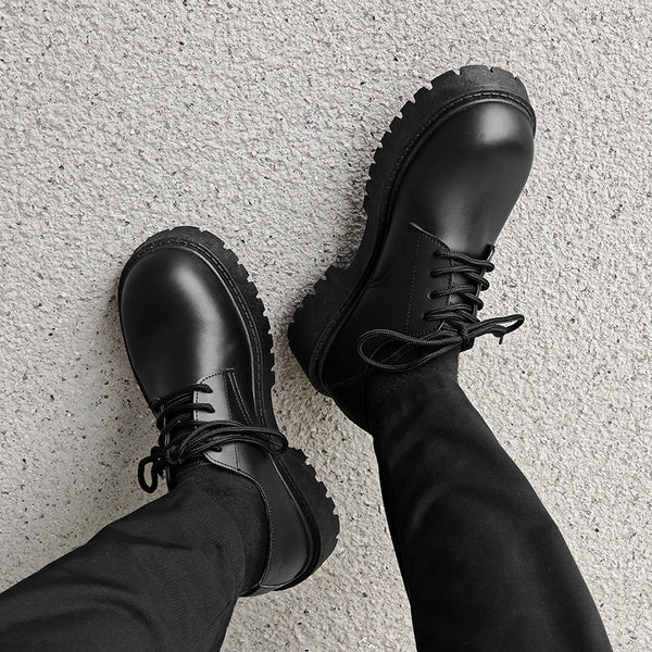 Zapatos Casuales Británicos para Hombre con Suela Elevada