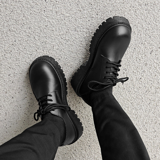Zapatos Casuales Británicos para Hombre con Suela Elevada