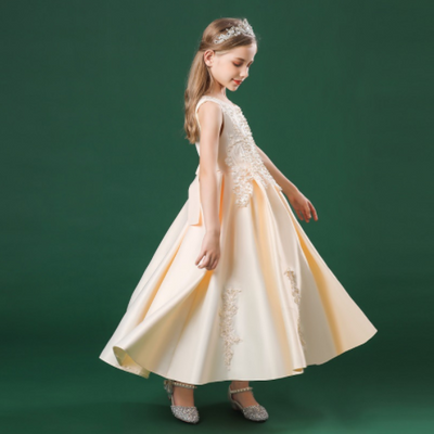 Vestido Elegante Infantil de Verano para Presentaciones de Piano - Image 2