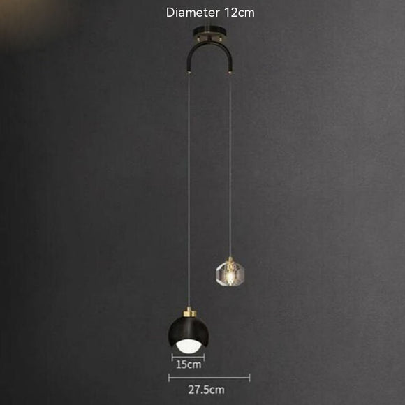 Lámpara Colgante de Cristal Dorado Lujo - Diseño Creativo para Dormitorio