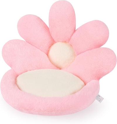 Cojín Nido Redondo para Gatos y Gamers - Asiento Floral Kawaii 19 Pulgadas Gris - Image 3
