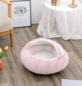 Cama 2 en 1 para Perros y Gatos - Cama Cálida de Felpa Suave Tipo Casa - Image 13