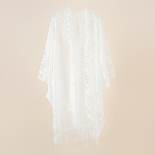 Capa de Playa con Encaje - Protección Solar Elegante - Image 2