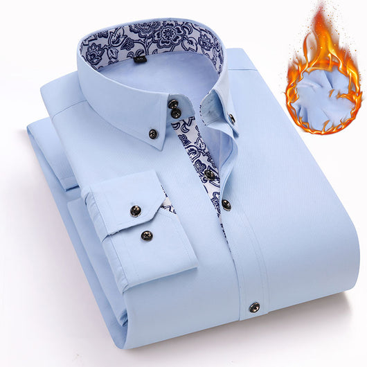 Camisa Térmica Manga Larga Azul y Blanco con Diseño Porcelana - Image 6