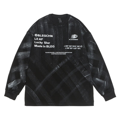Playera Manga Larga Teñida a Mano con Diseño Retro para Hombre - Image 2
