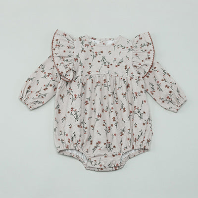 Enterizo Infantil de Manga Larga con Cuello de Muñeca Floral - Image 2