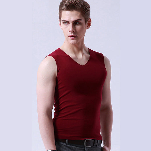 Chaleco Deportivo Ice Silk sin Costuras para Hombre - Camiseta sin Mangas Cuello V - Image 14