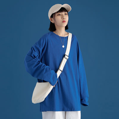 Playera Manga Larga a Juego para Parejas - Colores Sólidos - Image 12