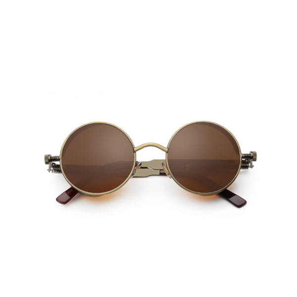 Gafas de Sol Steampunk Gothic con Lentes Redondas y Marco Metálico