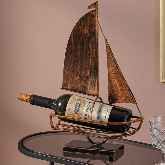 Botellero Decorativo Barco de Hierro - Image 3