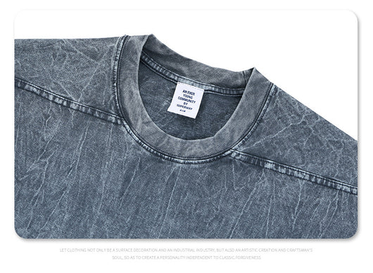 Camiseta Oversize Texturizada con Pliegues - Manga Corta Pesada - Image 7