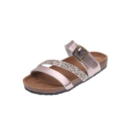 Pantuflas de Corcho Playa Mujer Cómodo Tacón Bajo - Image 5