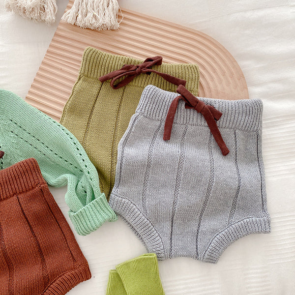 Shorts de Lana Tejida para Bebé - Abrigo Otoño e Invierno
