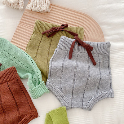 Shorts de Lana Tejida para Bebé - Abrigo Otoño e Invierno