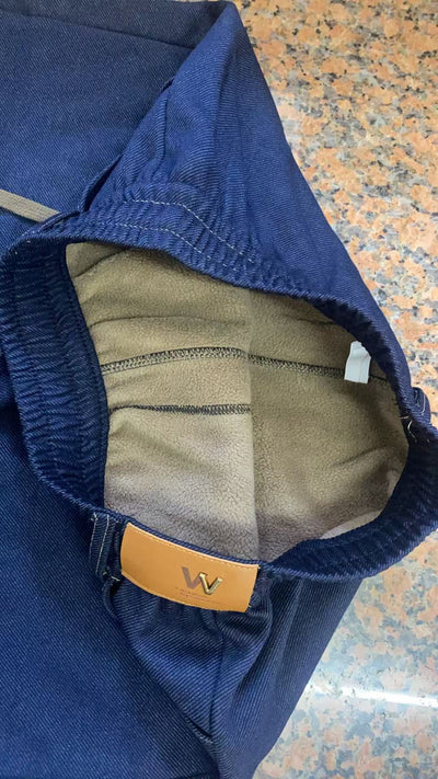 Pantalones Vaqueros Rectos de Cintura Alta con Forro Polar y Pierna Ancha - Image 21