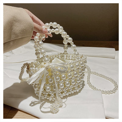 Bolso Mensajero de Perlas con Cadena Elegante para Mujer - Image 8